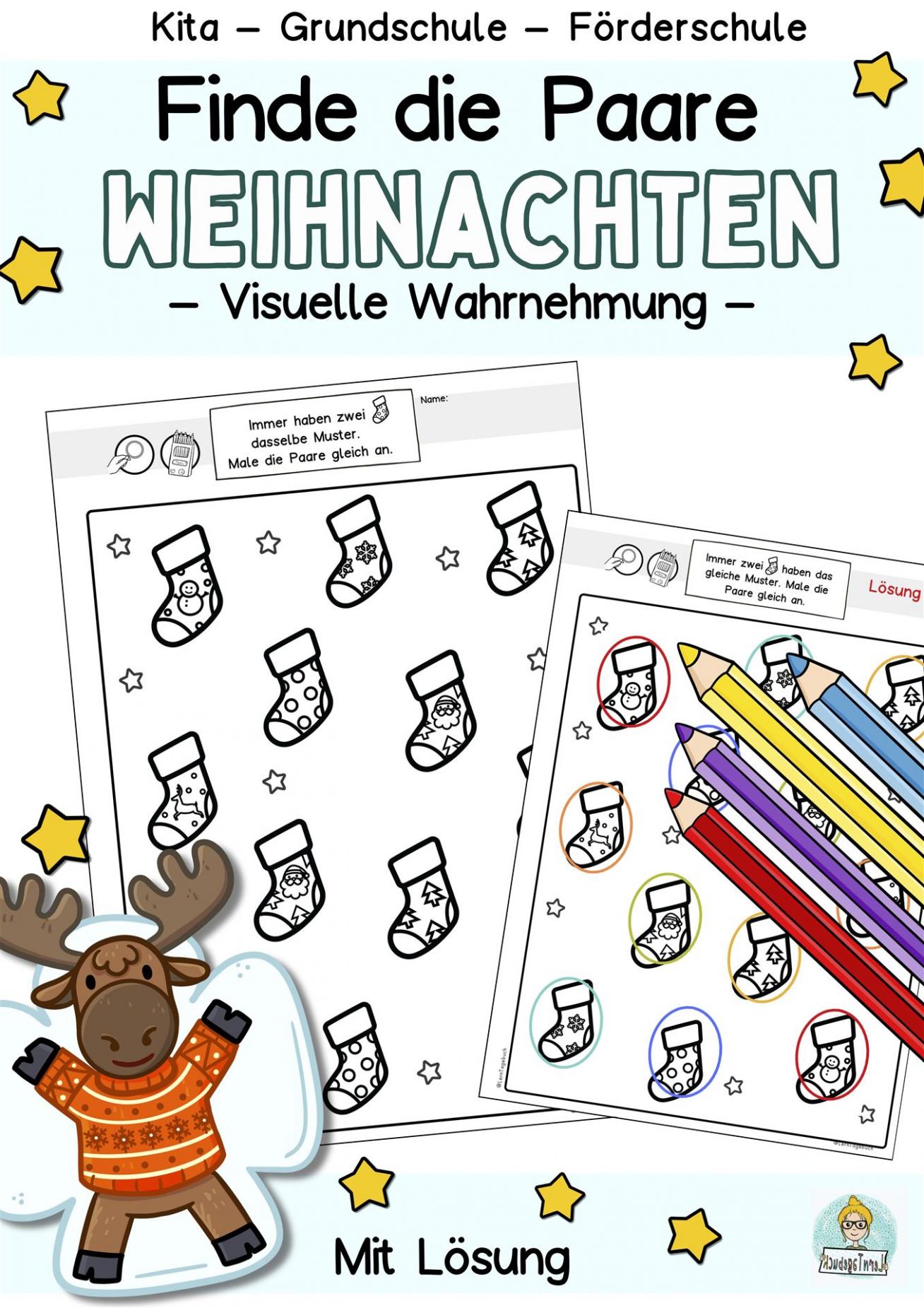 Kostenloses Arbeitsblatt zur visuellen Wahrnehmung-Kindergarten-Vorschule-Klasse1