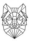 Ausmalbild Fuchs Geometrsiche Formen