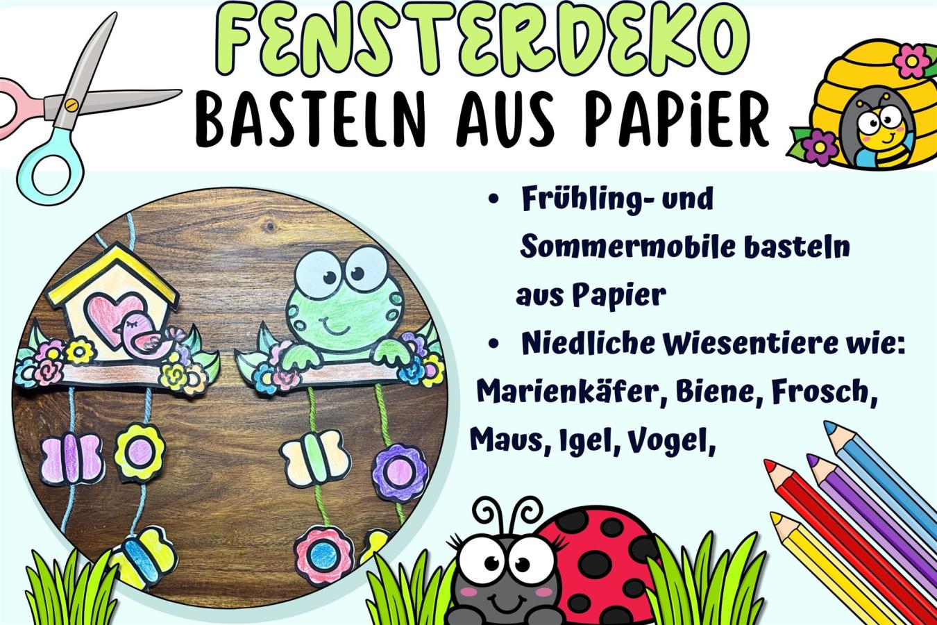 basteln mit kindern im frühling und sommer ideen