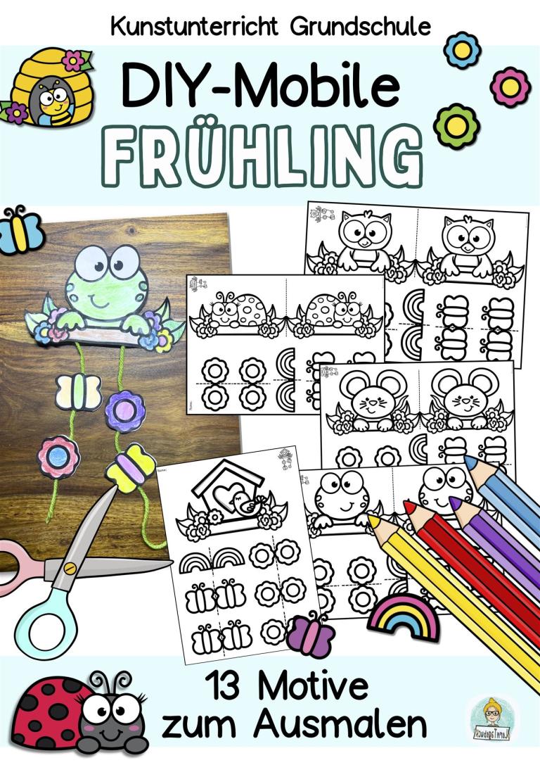 Einfache Fensterbilder Basteln mit Kindern im Frühling und Sommer Kunstunterricht aus Papier