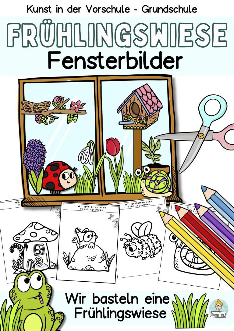 frühling-fensterbilder-basteln-mit-Kindern-Ausmalbilder
