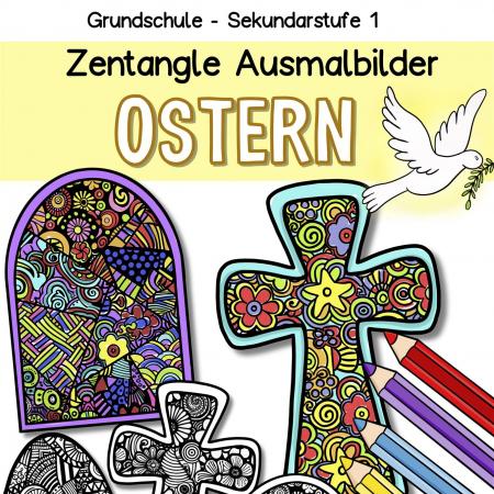 Ostern Ausmalbilder Kinder Mandala Religionsunterricht