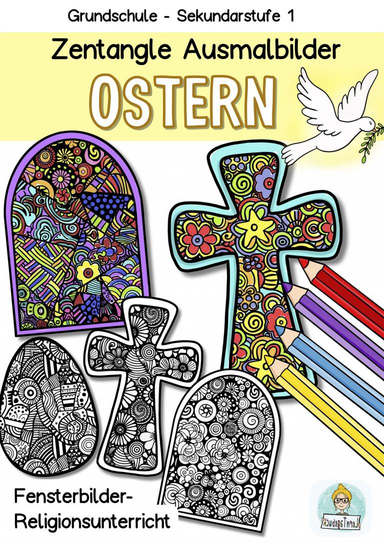 Ostern Ausmalbilder Kinder Mandala Religionsunterricht