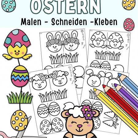 Ostern Basteln-einfach mit Kindern im Kindergarten, Vorschule, Klasse 1 und Förderschule