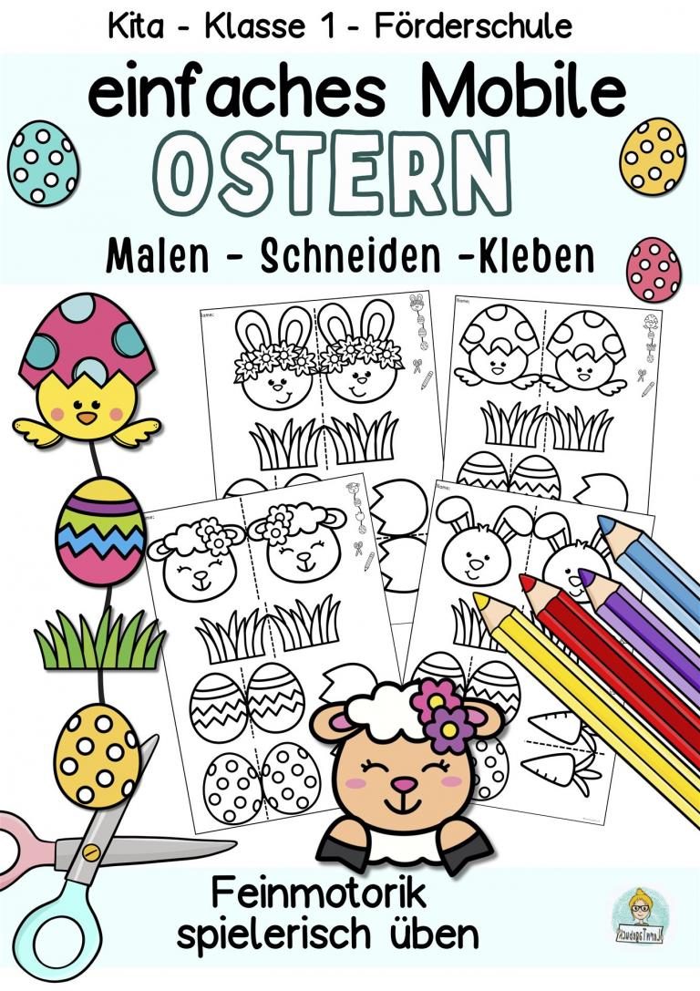 Ostern Basteln-einfach mit Kindern im Kindergarten, Vorschule, Klasse 1 und Förderschule