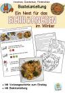 Bastelidee, Bastelprojekt DIY Kinder Vorschule Kindergarten Klasse 1, 2 Vorlage Nest Eichhörnchen Herbst Winter