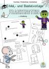 Bastelvorlage Ausmalbild, Frankenstein, Halloween, Kinder, Kita, Grundschule, OGS
