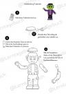 Frankenstein Bastelanleitung Bastelvorlage basteln Kinder Halloween herunterladen