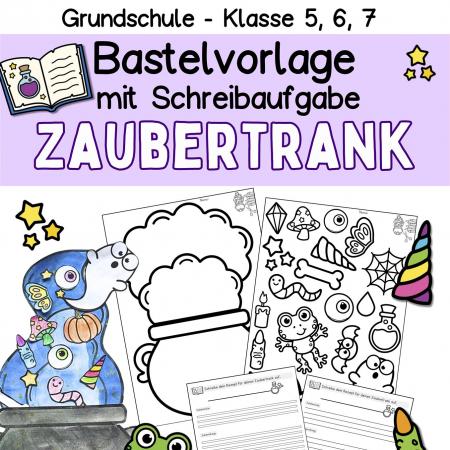 Halloween Bastelidee für Kinder in der Grundschule Kunstunterricht Klasse 5, 6, 7