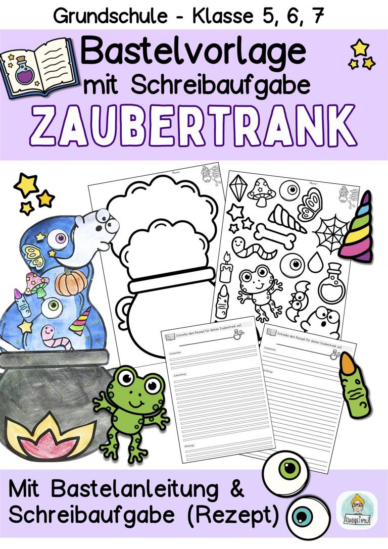 Halloween Bastelidee für Kinder in der Grundschule Kunstunterricht Klasse 5, 6, 7