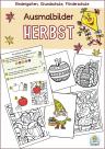 Herbst Ausmalbilder Malvorlage pdf Bastelvorlage Fensterbilder