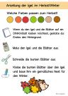 Herbst Igel Basteln mit Blättern Kindergarten-Grundschule-Förderschule
