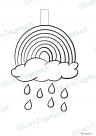 Ausmalbilder, Fensterbilder, Girlande Sommer Kinder