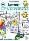 Sommer Lesezeichen basteln mit Kindern pdf zum ausdrucken