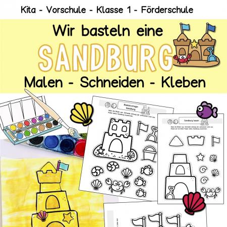 Basteln mit Kinder im Sommer, einfache Bilder Basteln im Kindergarten, Vorschule, Klasse 1 zur Förderung der Feinmotorik