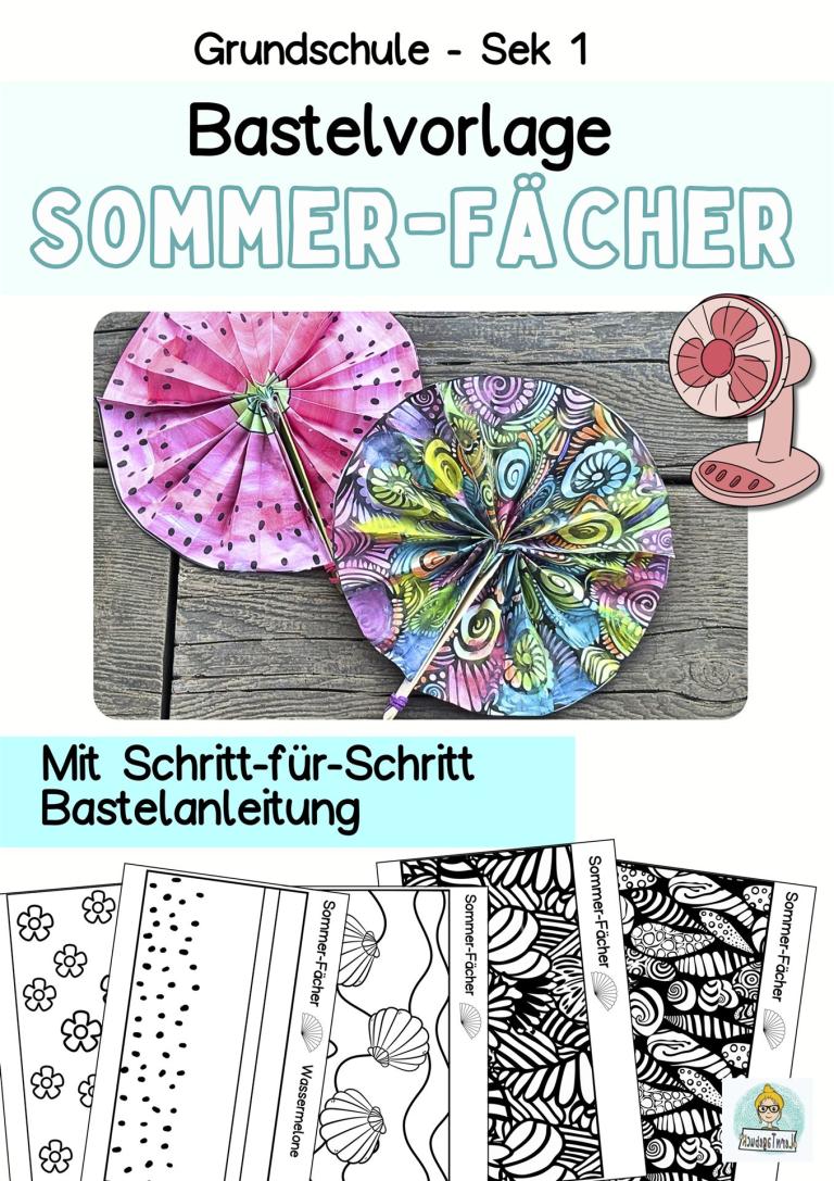 Sommer-Fächer-basteln-aus-Papier-Kinder
