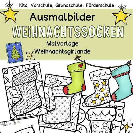 Ausmalbilder Weihnachten und Nikolaus für Kinder zum Ausdrucken