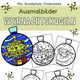 Weihnachten-Ausmalbilder für Kinder im Kindergarten, Vorschule, Kunst in der Grundschule und Förderschule