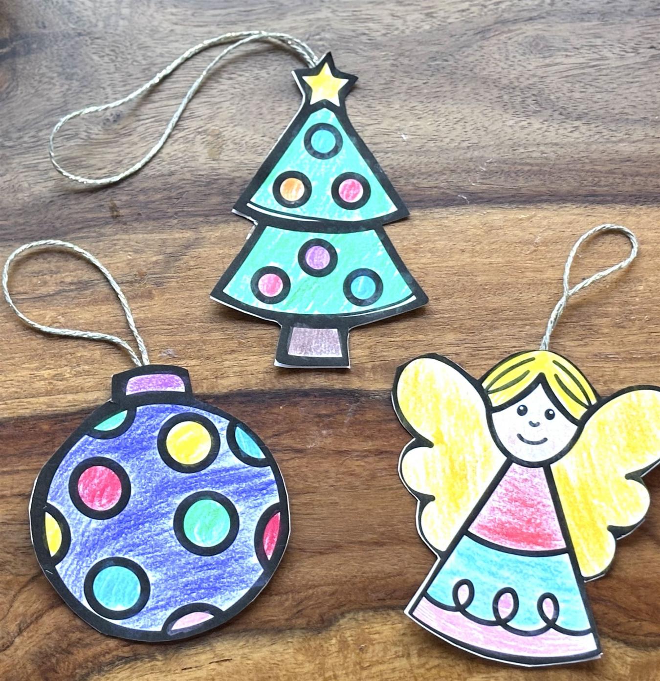 Weihnachten-einfache Bastelvorlagen-Vorschule-Klasse 1-Förderschule