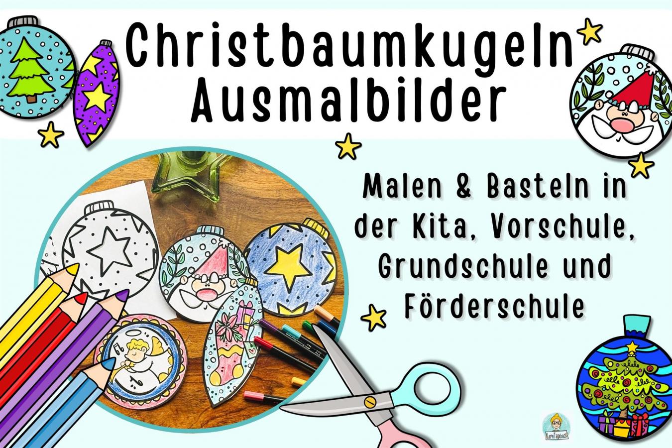 Weihnachten-Malen-und-Basteln-mit-Kinder-einfach-Ausmalbilder