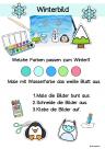 Bastelidee Winter Kinder einfache Bilder basteln