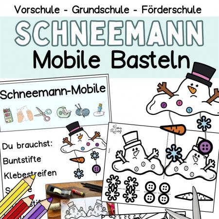 Schneemann basteln aus papier mit Kinder einfach Vorlage Fensterbilder