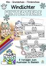 Winter einfache Windlichter basteln mit kinder aus Papier im kindergarten, grundschule und Förderschule