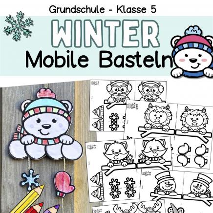 Winter Fensterbilder Basteln mit Kindern Kunst in der Grundschule und Förderschule