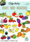 Cliparts, Clip Arts Obst, Beeren Früchte Obstsorten heimisch