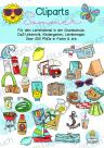 Clipart Sommer Wortschatz, Lernwörter