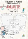 Arbeitsblätter mit Übungen Anlaute, Vorschule, Deutsch 1. Klasse, Einschulung, DaZ, Fördermaterial