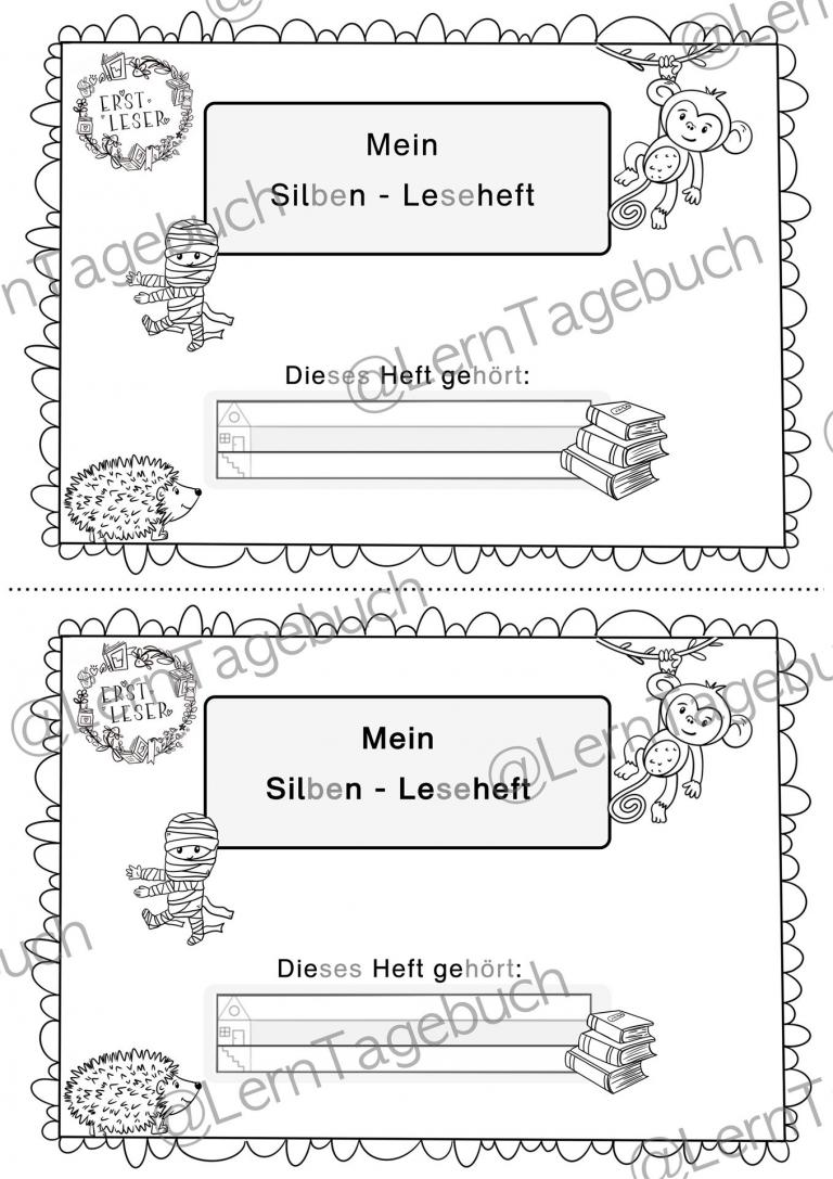 Lerntagebuch - Lesenlernen Deutsch 1. Klasse Silbenteppich, Leseübung