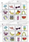 Ausschneidebilder, Lernspiel, Hörübung, Lesen und verstehen ich packe meinen Koffer Sommer