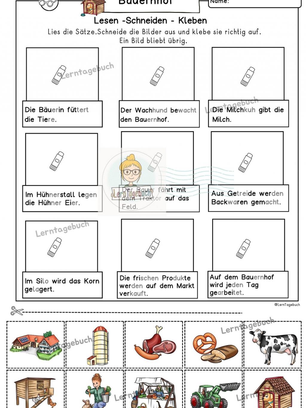 Erste Sätze lesen üben Klasse 1 DaZ DaF Förderschule