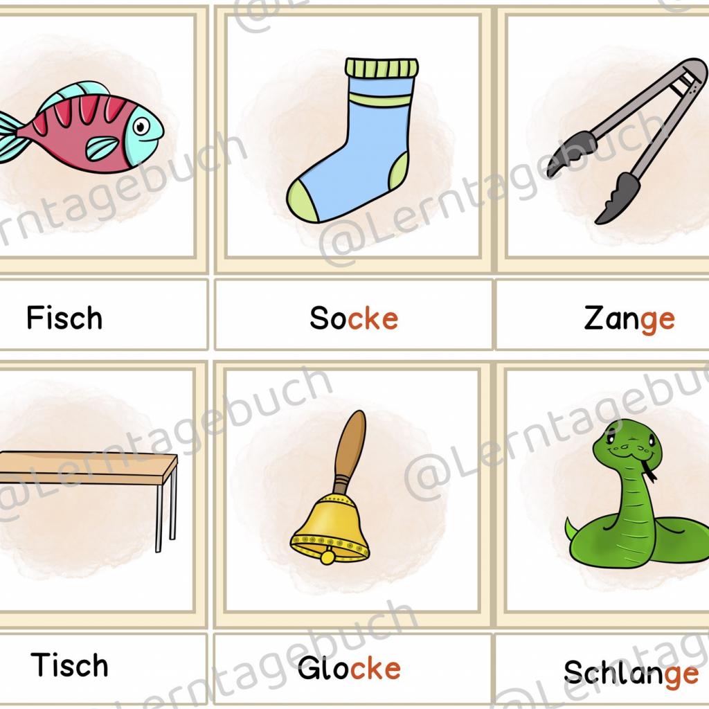 Lerntagebuch - Reimwörter Reimbilder Lernspiel Klasse 1 Vorschule DaZ