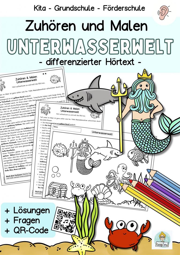 Hörverstehen Deutsch, Hörübung für Kinder zum Zuhören lernen im Kindergarten, Grundschule, DaZ