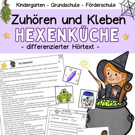 Halloween Lernspiel als Hörverstehen für Kinder im Kindergarten, Vorschule, Grundschule und DaZ-Unterricht