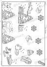 Ausmalbild Hörübung Hörverstehen Winter Kinder Vorschule Grundschul