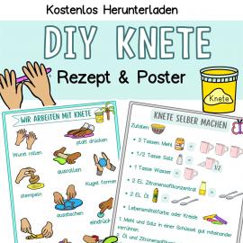 DIY Knete Rezept, Kinder, Kindergarten, Förderschule, Grundschule, basteln, beschäftigung