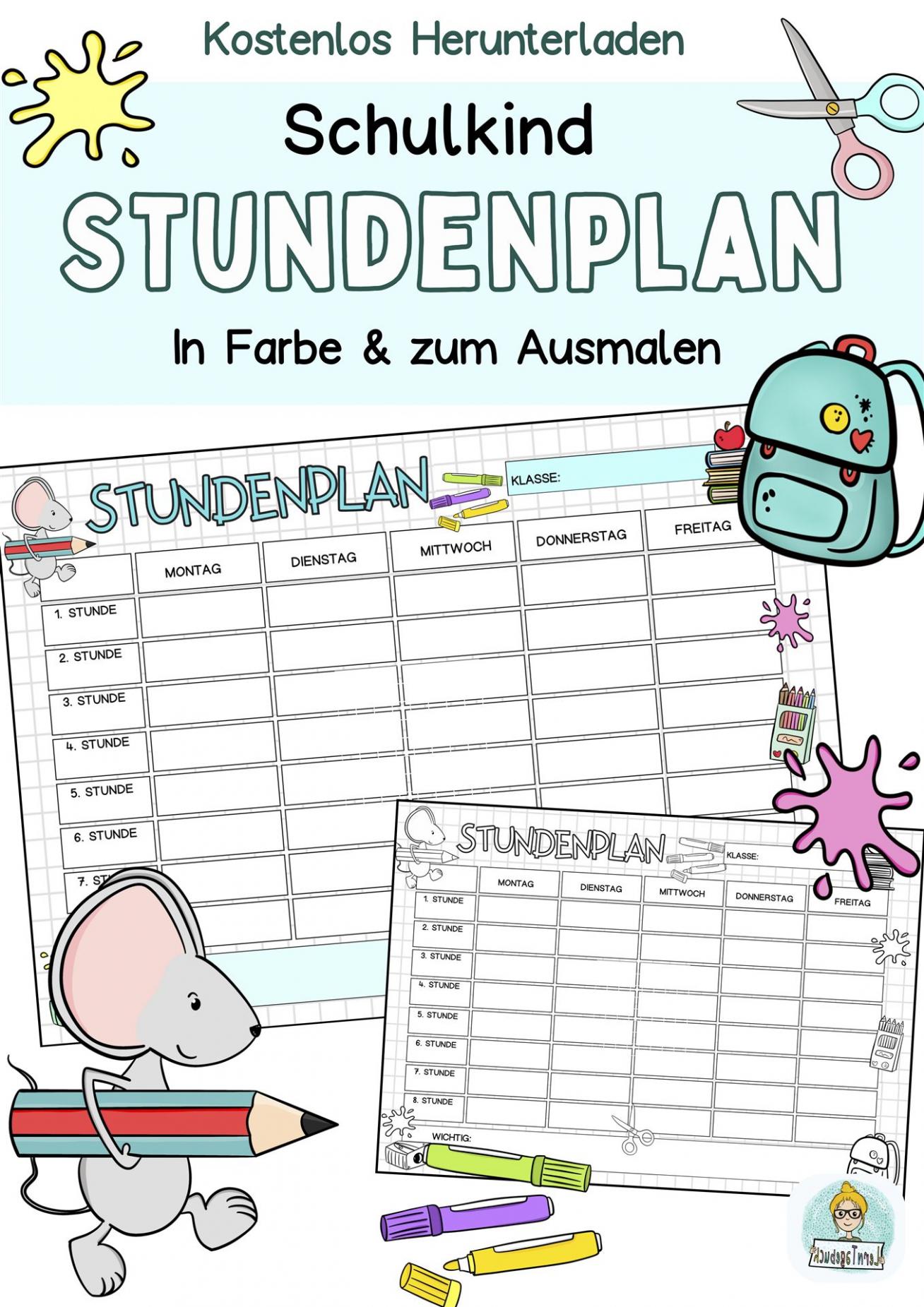 Kostenloser-Stundenplan-Vorlage-Grundschule