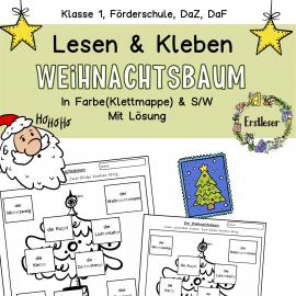 Kostenloses-Arbeitsblatt-Lesen-lernen-1.Klasse-DaZ- Wörter-Weihnachten-Erstleser
