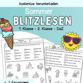 Kostenloses Arbeitsblatt zum Lesen lernen Deutsch 1.Klasse, 2.Klasse DaZ