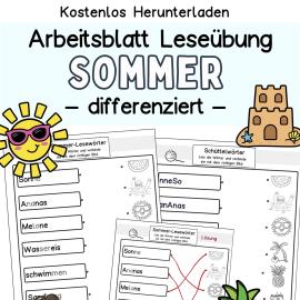 Kostenloses Arbeitsblatt zum Lesen lernen Klasse 1, klasse 2, daz-unterrichtsmaterial
