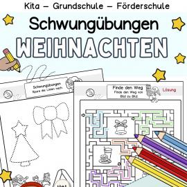 Kostenloses-Arbeitsblatt-Schwungübungen-Feinmotorik-Weihnachten