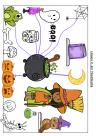 Haloween Leseübung Lesen und Malen Grundschule Klasse 2, 3, 4, daz