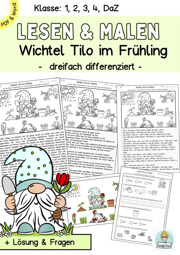lesen-verstehen-und-malen-arbeitsblaetter-fruehling- Grundschule