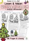 Leseübung Lesen und Malen Weihnachten zum Lesenlernen und Leseverstehen Deutsch Klasse 2, 3, 4, DaZ