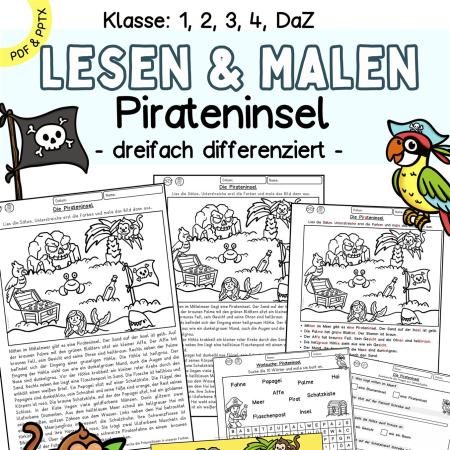 Arbeitsblätte-Lesen-verstehen-Malen-Klasse-2-3-4-DaZ