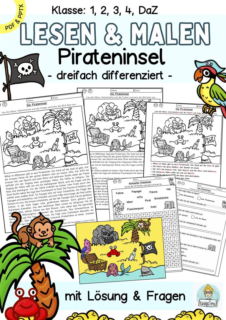 Arbeitsblätte-Lesen-verstehen-Malen-Klasse-2-3-4-DaZ