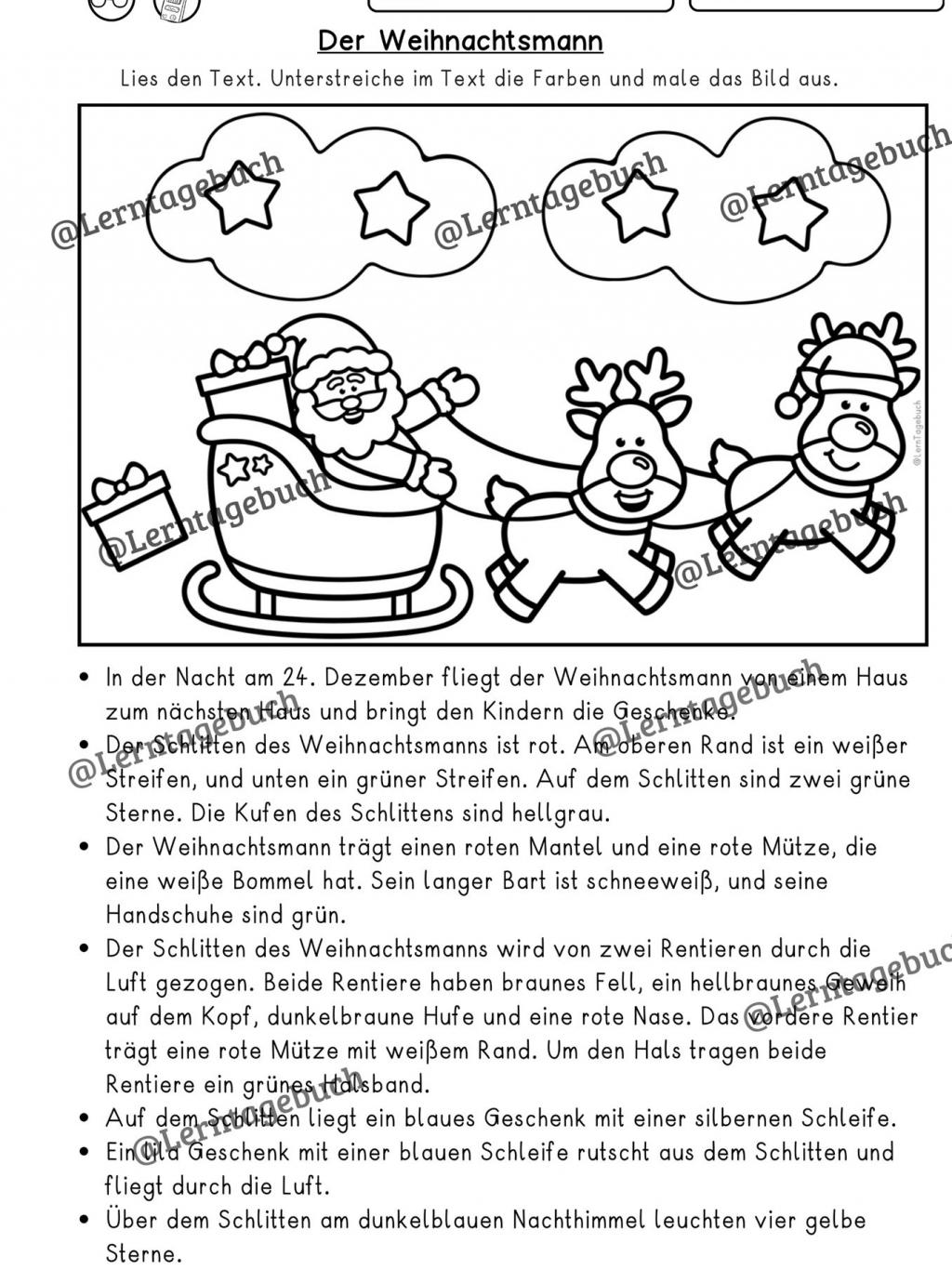 Arbeitsblatt-Lesen-und-Malen-Weihnachten-Klasse-2-3-DaZ-Leseübung
